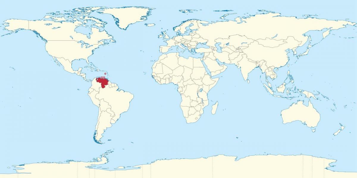veneçuela en el mapa del món