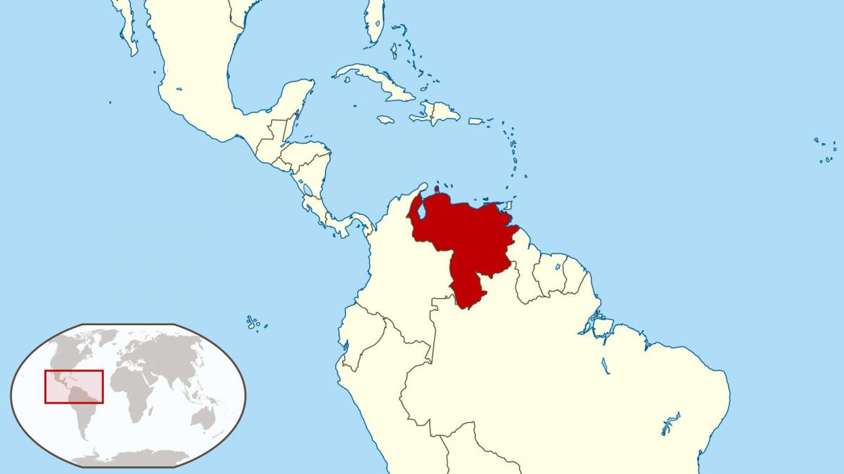 veneçuela en el mapa d'amèrica del sud