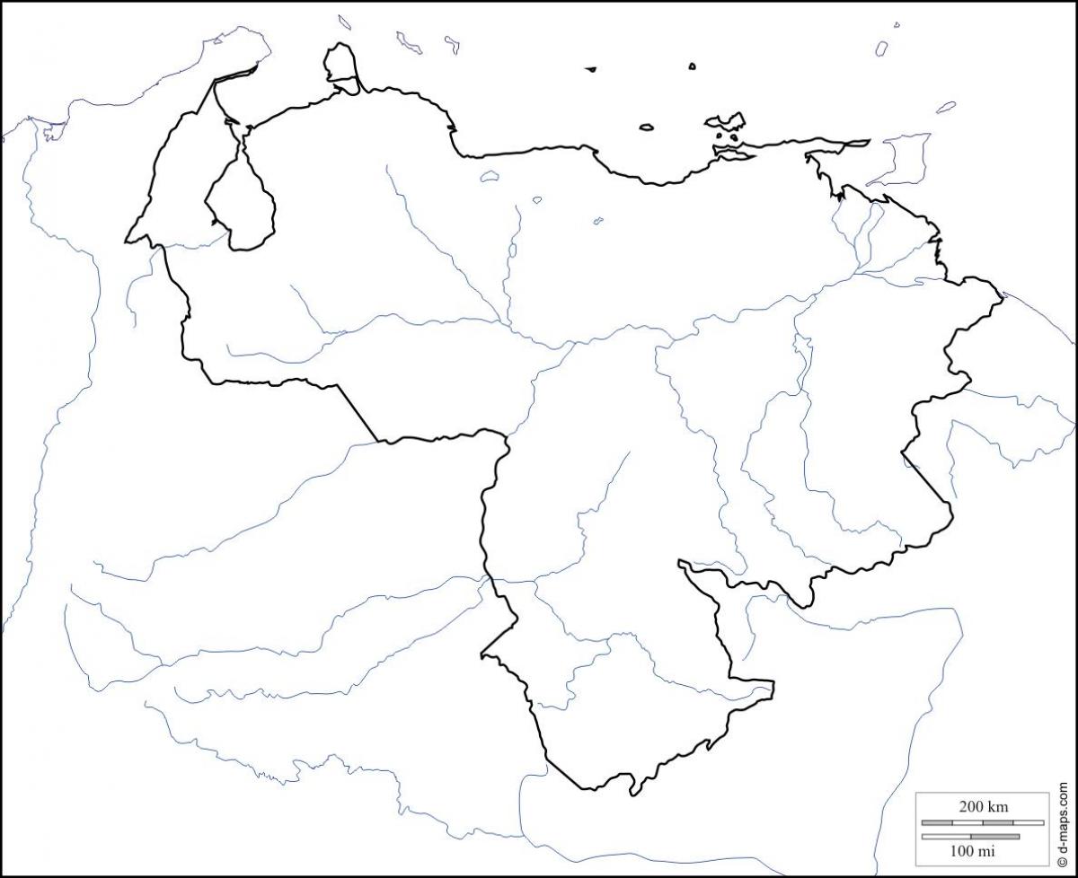 veneçuela en blanc mapa