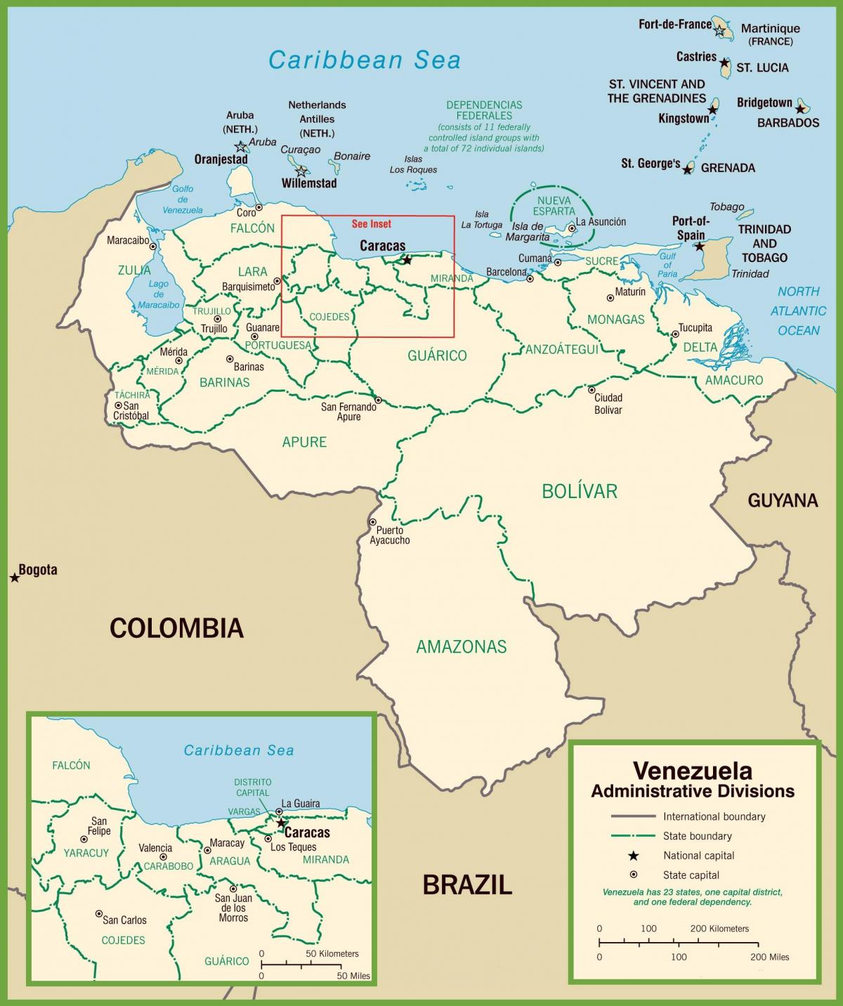 mapa de veneçuela política