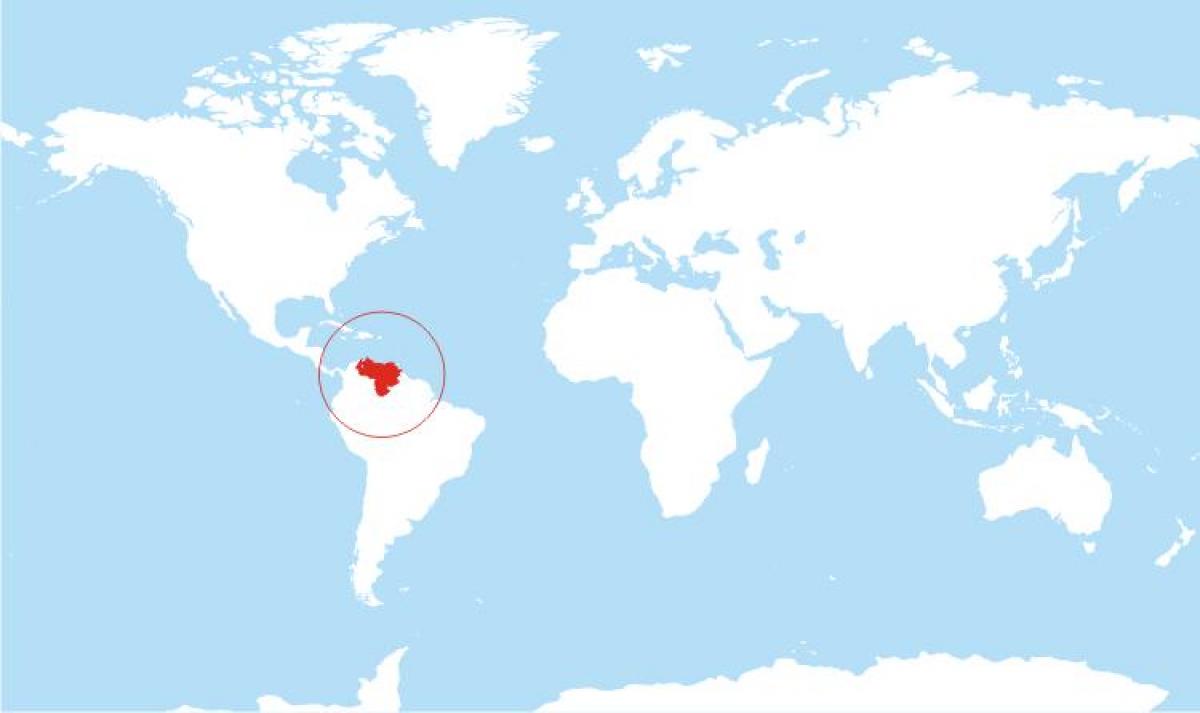 mapa de veneçuela ubicació al món