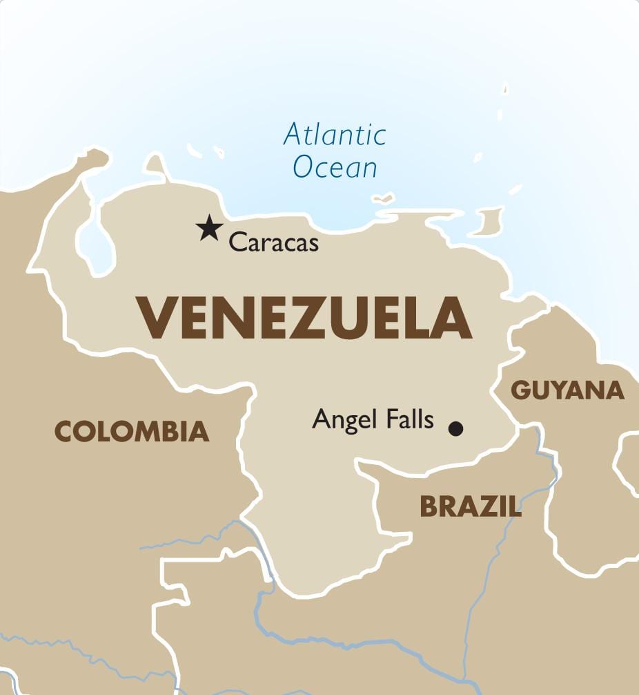 veneçuela capital mapa