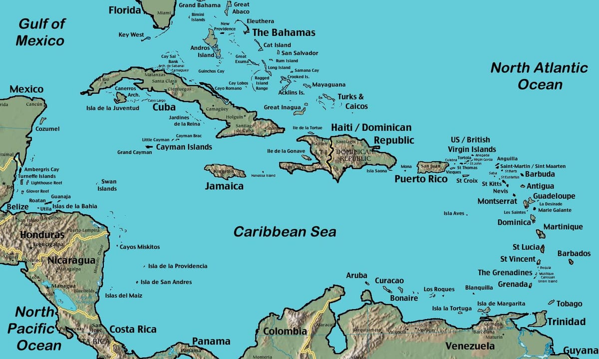 illes fora de veneçuela mapa