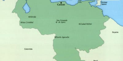 Mapa de veneçuela amb les ciutats