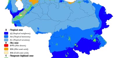 Mapa de veneçuela climàtic