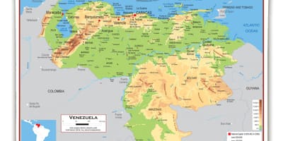 Mapa de veneçuela elevació