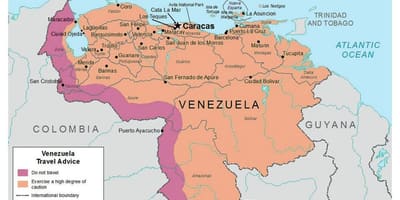 Veneçuela en el mapa