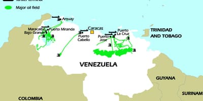 Veneçuela reserves de petroli mapa