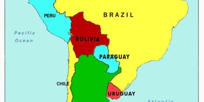 Mapa de veneçuela i de països de l'entorn