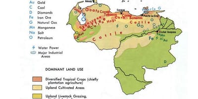 Mapa de veneçuela recursos naturals